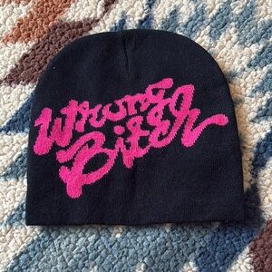 Black and Pink Beanie